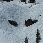 Tracks in powder