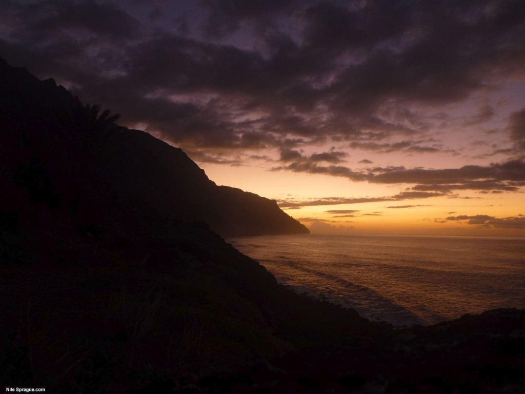 Kalalau Sunset, Napali Coast, Kauai, USA. Kalalau Sunset, Napali Coast, Kauai, USA.